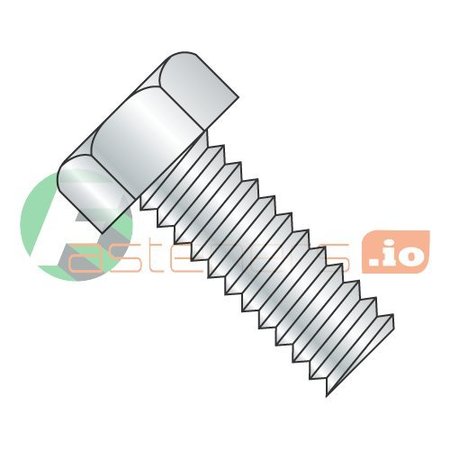 #8-32 X 3/16 In Slotted Hex Machine Screw, Zinc Plated Steel, 10000 PK